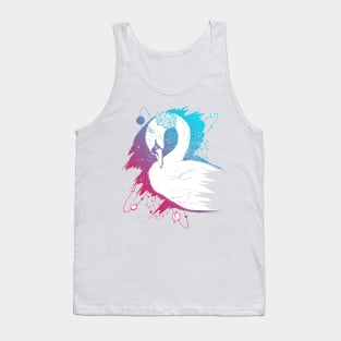 Dual Color Swan Among The Stars Tank Top